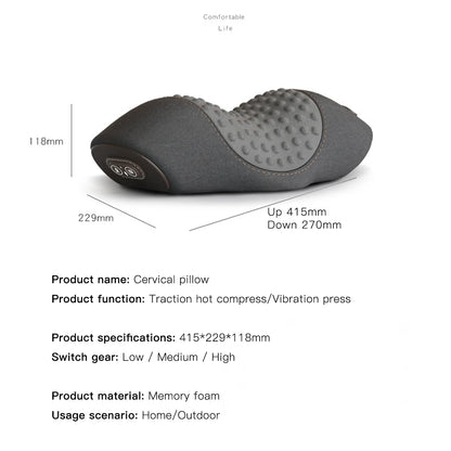 Electric Massage Pillow, Heating & Vibration