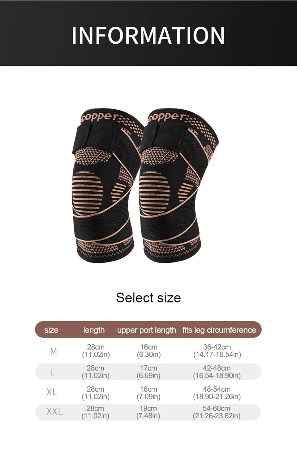 Copper Ion Knee Pads