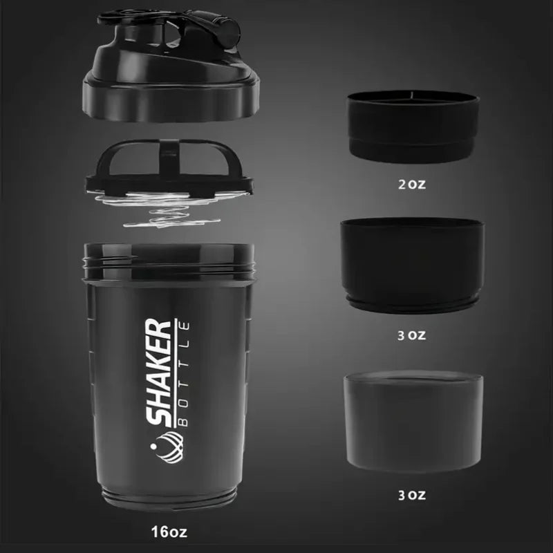 2 Tiers Shaker Bottle